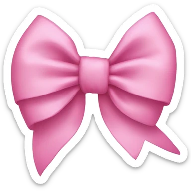 Pink bow sticker