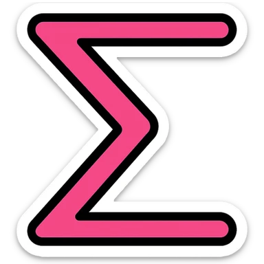 the number eleven represented using Greek alphabet letterforms, stylized, colorful lineal icon with black outlines sticker