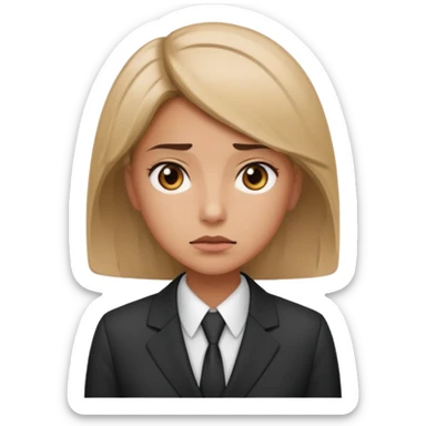 A female employee who has a minor injury that needs to report it. sticker