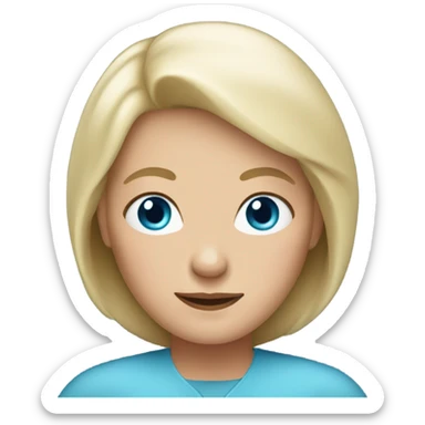 60 year old woman blonde hair blue eyes  sticker