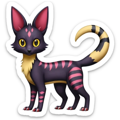  Salandit-Umbreon-Genet-Noivern-Noibat-Serval-Hybrid (Full body) sticker