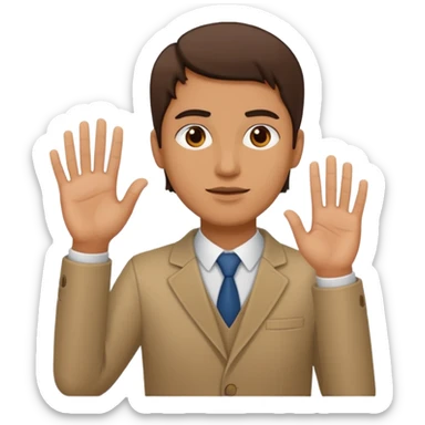 Man behind a bent over woman with his hand up sticker