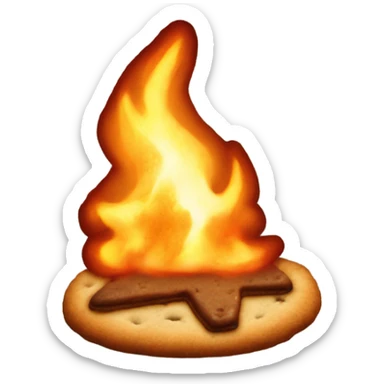 Christmas cookie in a fire sticker