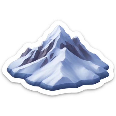 Snowcapped Mountain with stars above it sticker