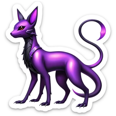 Shiny Edgy Gothic Futuristic Salandit-Umbreon-Espeon-Hybrid (Full body) sticker