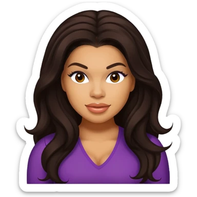 Jordin Sparks with long dark brown hair sticker