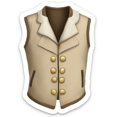 Three Musketeers male sleeveless beige jacket  sticker