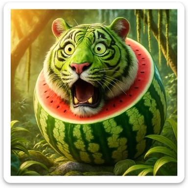 Edit the character in the reference image to have a surprised expression, keeping the original style, outfit, and colors exactly as in the reference image. sticker