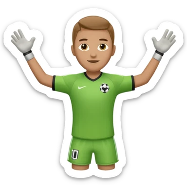 soccer goalkeeper full body arms out wide sticker