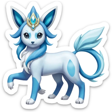Primarina-Cobalion-Glaceon-Suicune-Amaura-fusion sticker