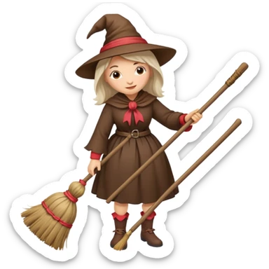 Befana sulla scopa sticker