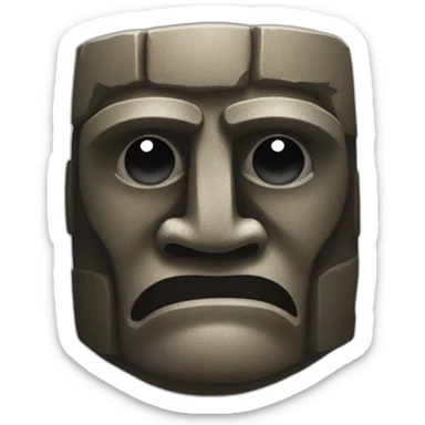 Easter Island Head Golem sticker