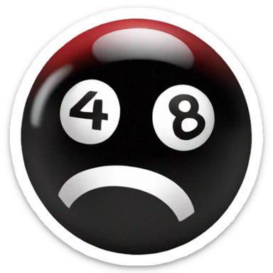 8 ball red sticker