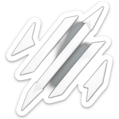 white synchronisation arrow symbol sticker