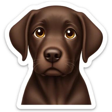 Chocolate lab puppy sticker