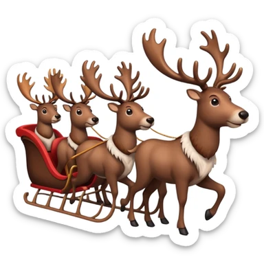 now make alot of them pulling a sleigh \ sticker
