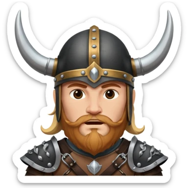 viking black horn helmet sticker
