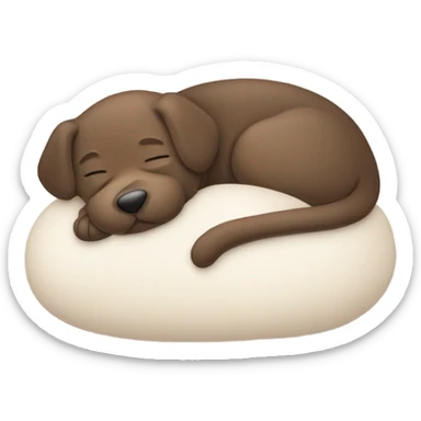 A pet taking a nap in its favorite spot by the fire. sticker