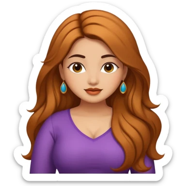 Indian curvy hair 25 years old girl sticker