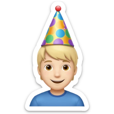 party hatted boy sticker