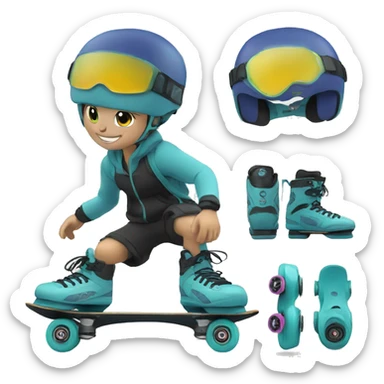 freestyle inline skate sticker
