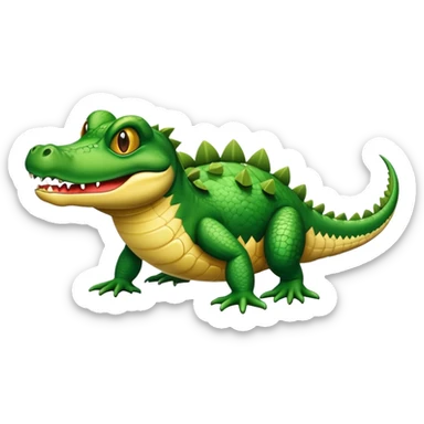 haz un cocodrilo que vuele y tenga bombas sticker