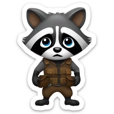 raccoon thief sticker