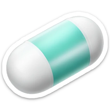 Plain pill capsule sticker