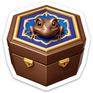 Wizarding world Chocolate frog pentagon shaped box sticker