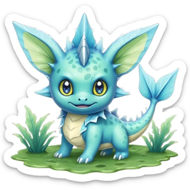Deep-Dark-Swamp-Seafoam-Green Murky Gloomy Dull Swampy Muddy Vaporeon-Swamp-Algae-Monster sticker
