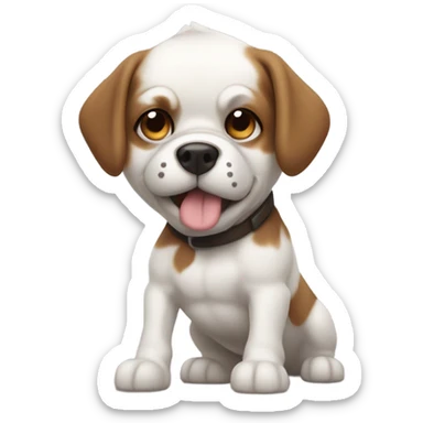 Jack Russell crossed with a Staffie  sticker