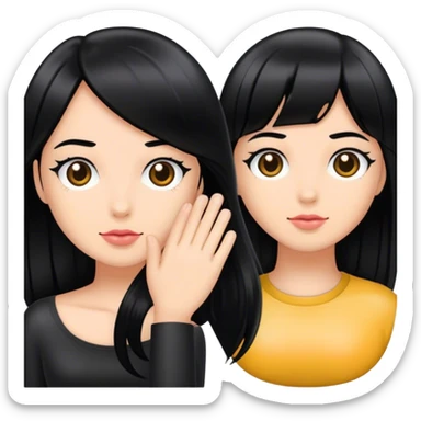 Swatch of black hair sticker