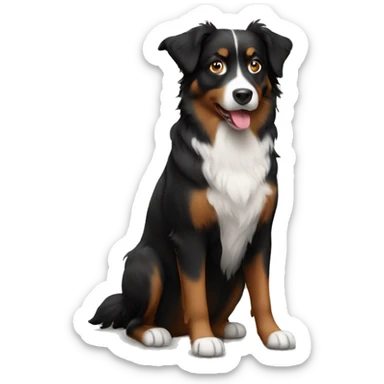 Black and brown Australian shepherd sticker