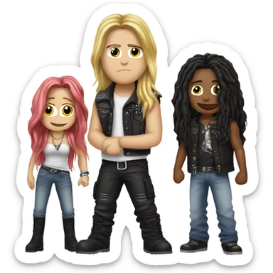 Axel Rose Shakira and Dixie djdnebebbe sticker