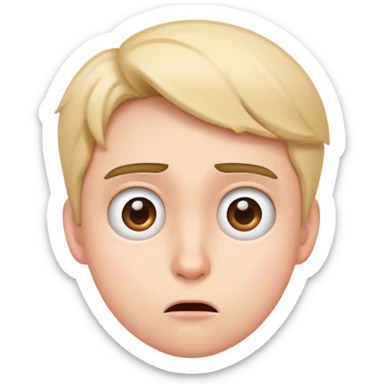 Confused face that’s innocent like angel sticker