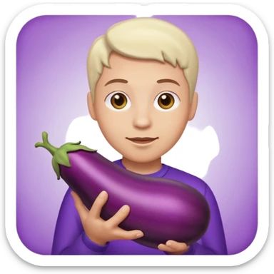 Gene with an eggplant sticker