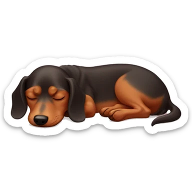 Sleeping dachshund  sticker
