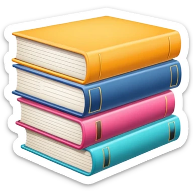 Modern books and magazines  sticker