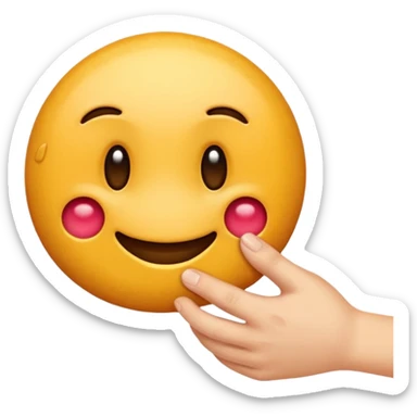 Devi creare un emoticon che sta per tirare uno schiaffo al contrario, cioè che colpisce con le nocche con la parte superiore della mano..e non con il palmo...ciò il verso opposto. sticker