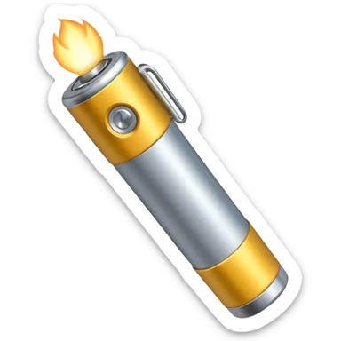 battery torch  sticker