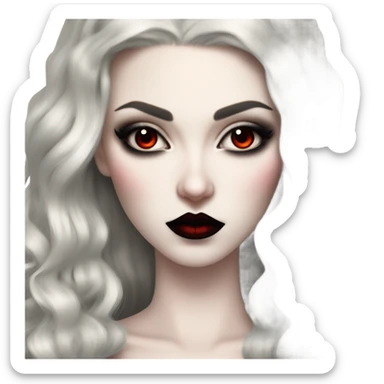 Hyper Realistic Goth victoria secret model vampire  sticker