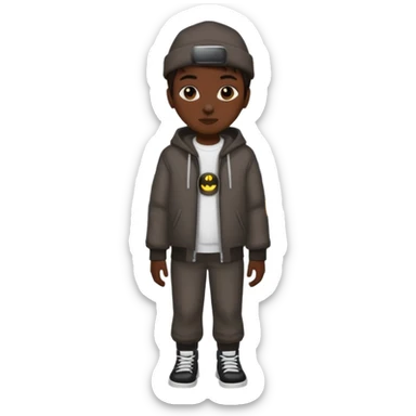 cool street outfit with dark night sticker