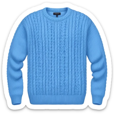 sky-blue knitted wool sweater. sticker