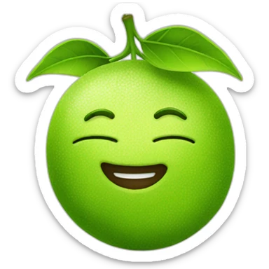 happy lime fruit sticker