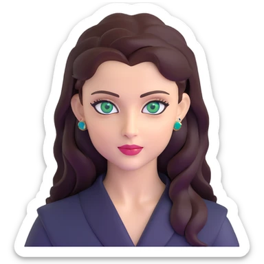 Aishwarya Rai, famous Indian actress with blue-green eyes sticker