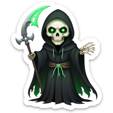 The grim reaper vs the guy from dead cells sticker