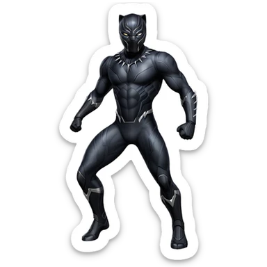 Black panther superhero sticker