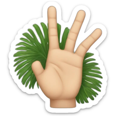 Palm of one hand open except for the middle finger, which is extended outwards sticker