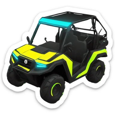 cyber punk UTV neon with driver sticker