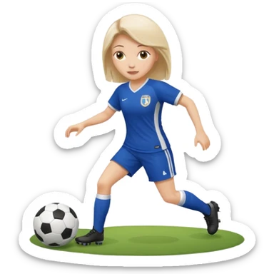 una madame che gioca a calcio sticker